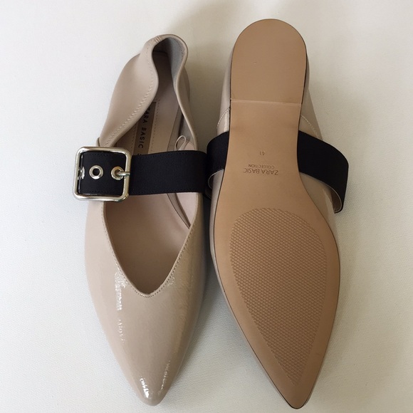 Zara Shoes - NWOT Zara Nude Ballet Buckle Strap Pointed Toe